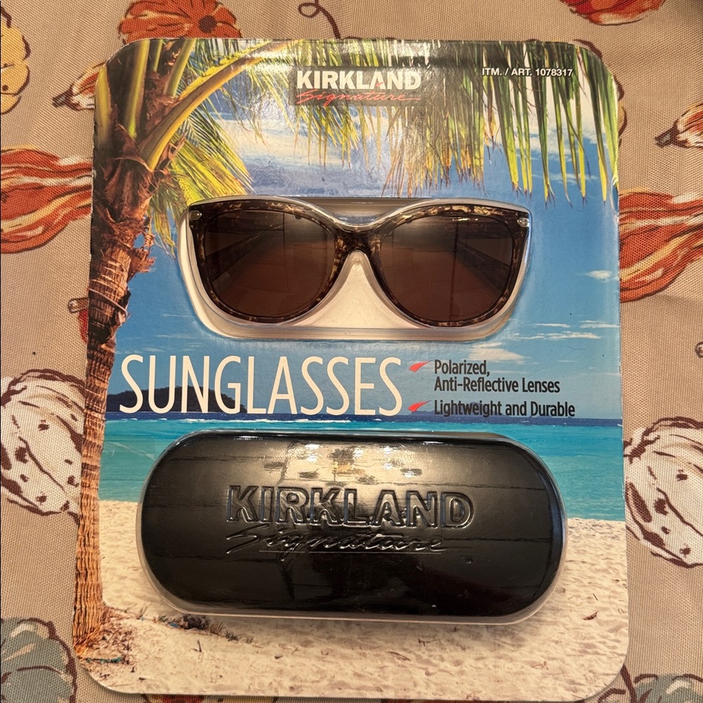 Kirkland Signature Brown Sunglasses with Black Case